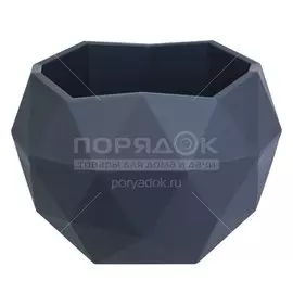 Горшок для цветов пластиковый Топаз КШ-9115 антрацит, 0.45 л