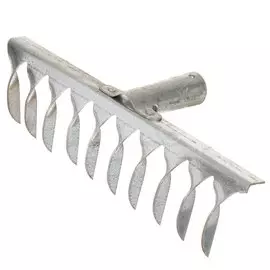 Грабли витые, 10 зуб, оцинкованые, клепанная тулейка, садовые