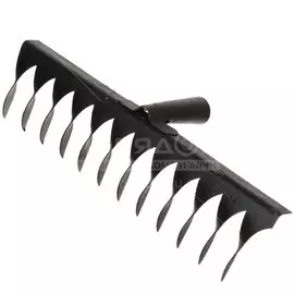Грабли витые, 12 зуб, МЛШЗ, без черенка, толщина 1,4мм, 39х10.5 см, садовые