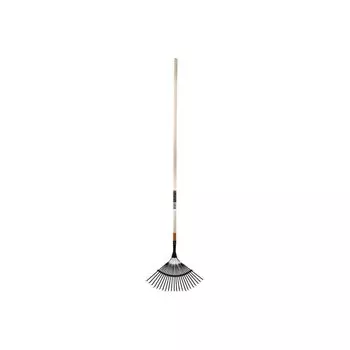 Грабли веерные, 22 зуб, металл, 51.5 см, Plantic, Terra, черенок деревянный, 33300-01