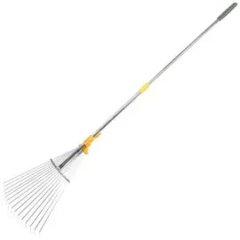 Грабли веерные, 15 зуб, сталь, Palisad, эмалированные, черенок алюминиевый, 61787