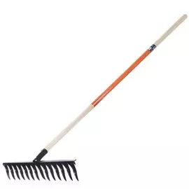 Грабли витые, 14 зуб, металл, садовые, черенок деревянный