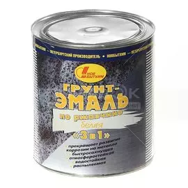 Грунт-эмаль НовБытХим, по ржавчине, белая, 3 л
