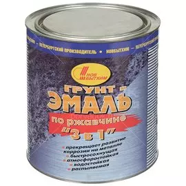 Грунт-эмаль НовБытХим, по ржавчине, красная, 3 л
