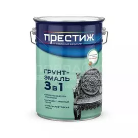 Грунт-эмаль Престиж, по ржавчине, алкидная, черная, 5 кг