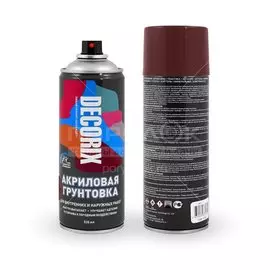 Грунтовка аэрозольная, акриловая, Decorix, красно-коричневая, 0.52 л, A11
