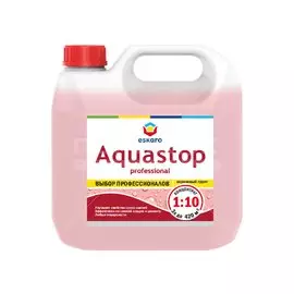 Грунтовка воднодисперсионная, акриловая, Eskaro, Aquastop Professional, концентрат 1:10, 3 л