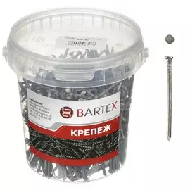 Гвоздь строительный, диаметр 2х40 мм, 1 кг, в банке, Bartex
