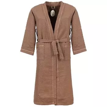 Халат унисекс, вафельный, 100% хлопок, кофейный, XXL-XXXL, 56-58, Barkas, AI-0106013