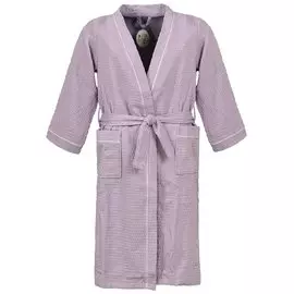 Халат унисекс, вафельный, 100% хлопок, лавандовый, XXL-XXXL, 56-58, Barkas, AI-0106003