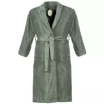 Халат женский, махровый, 100% хлопок, серо-зеленый, XL-XXL, 52-54, Barkas, AI-1705012