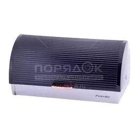 Хлебница нержавеющая сталь, пластик, 38.5х25.5х18.5 см, Kamille, 1114