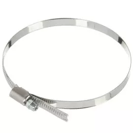 Хомут обжимной червячный, 9 мм, 100-120 мм, нержавеющая сталь, СантехКреп, 1.10.14.