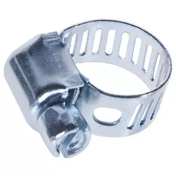 Хомут обжимной червячный, 9 мм, 8-12 мм, нержавеющая сталь, СантехКреп, 1.10.1.