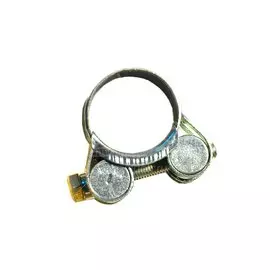 Хомут обжимной червячный усиленный, 26-28 мм, оцинкованный, Robust