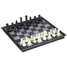 Игра настольная 3 в 1, магнитная, 24х24 см, шашки, шахматы, нарды, пластик, металл, 341155