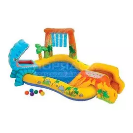 Игровой центр с горкой и распылителем Intex Dinosaur 57444, 250х191х110 см