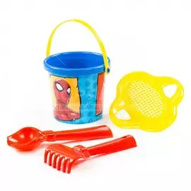 Игровой набор Marvel Человек- Паук №2, ведро малое, ситечко-цветок, совок №2, грабельки №2, 66671