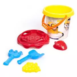 Набор песочный Гадкий я, ведеро совок, грабельки, сито и формочки - 2 шт, 5699
