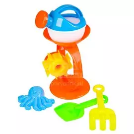 Игровой набор Мельница-15, 10х10х15 см, лопатки, грабли, мельница, лейка, 1 формочка, И-8347