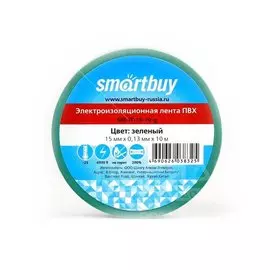 Изолента Smartbuy SBE-IT-15-10-g зеленая, 15 мм, 10 м