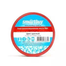 Изолента Smartbuy SBE-IT-15-10-r красная, 15 мм, 10 м