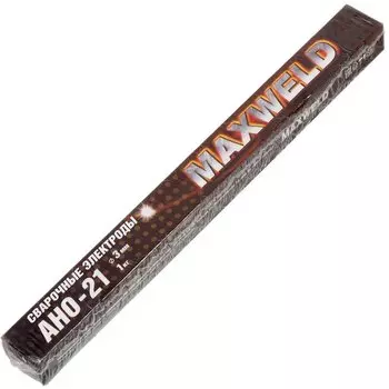 Электроды Maxweld, АНО-21, 3 мм, 1 кг, картонная коробка