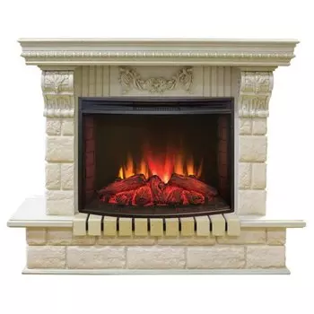 Электрокамин RealFlame, Gracia 25'5/24 WT, белый, Evrika 25,5 LED, /СН-720