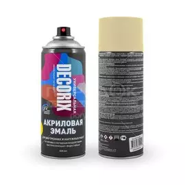 Эмаль аэрозольная, Decorix, универсальная, акриловая, глянцевая, слоновая кость, NO.116, 520 мл