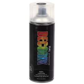 Эмаль аэрозольная, Decorix, Professional, универсальная, быстросохнущая, акриловая, глянцевая, антрацитово-серая, RAL 7016, 520 мл