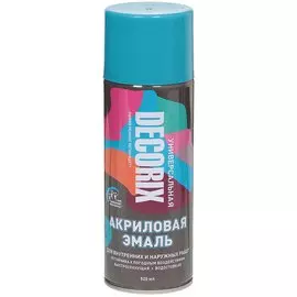 Эмаль аэрозольная, Decorix, универсальная, акриловая, глянцевая, светло-голубая, A20, 520 мл