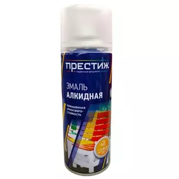 Эмаль аэрозольная, Престиж, универсальная, алкидная, матовая, белая, 425 мл