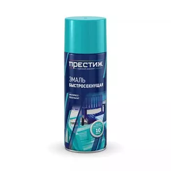 Эмаль аэрозольная, Престиж, универсальная, быстросохнущая, акриловая, полуглянцевая, темно-зеленая, 425 мл