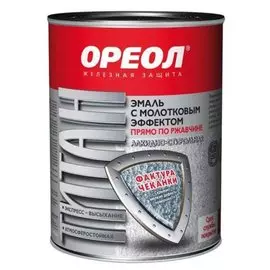 Эмаль Ореол, Titan, с молотковым эффектом, алкидно-стирольная, коричневая, 0.8 кг