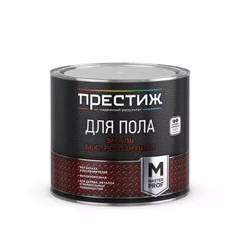 Эмаль Престиж, Мастер, для пола, быстросохнущая, акриловая, полуглянцевая, красно-коричневая, 1.9 кг