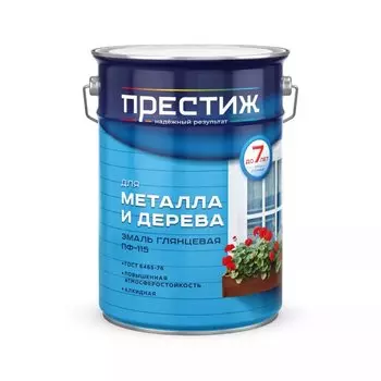 Эмаль Престиж, ПФ-115 Пром, алкидная, глянцевая, зеленая, 20 кг