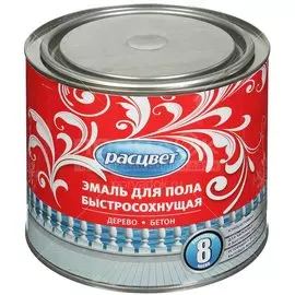 Эмаль Empils, Расцвет, для пола, быстросохнущая, алкидно-уретановая, глянцевая, желто-коричневая, 1.9 кг