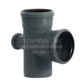 Крестовина канализационная одноплоскостная, 110х50х50 мм, 90 °, РосТурПласт, полипропилен, 36481