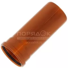 Труба канализационная наружная, диаметр 110х2000х3.2 мм, полипропилен, Мультимирпласт, рыжая