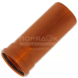 Труба канализационная наружная, диаметр 160х2000х3.2 мм, полипропилен, Нотапласт, рыжая