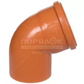 Уголок канализационный 160 мм, 67 °, РосТурПласт, наружный, рыжий, 11657