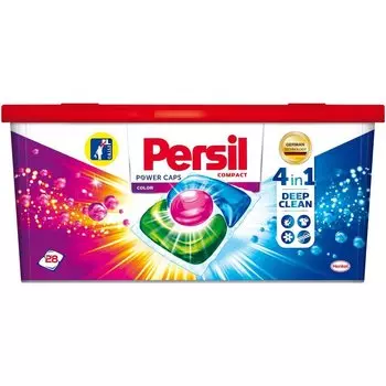 Капсулы для стирки Персил, Power Cups 4в1 Color, для цветного белья, 28 шт