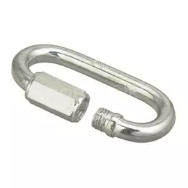 Карабин винтовой, диаметр 8 мм, белый цинк, 030010