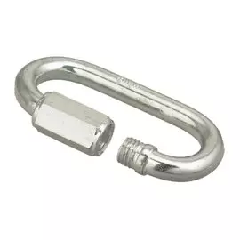 Карабин винтовой, диаметр 6 мм, белый цинк, 030020