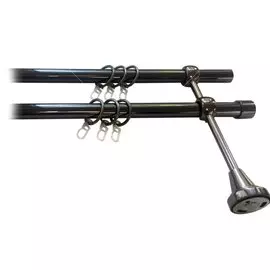 Карниз металл, диаметр 19 мм, СМ-3193/200/2Р, черный никель, двухрядный, 2 м