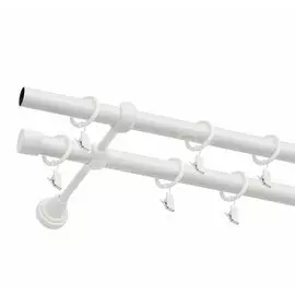 Карниз двухрядный СМ-3293/160/2Р белый, 1.6 м