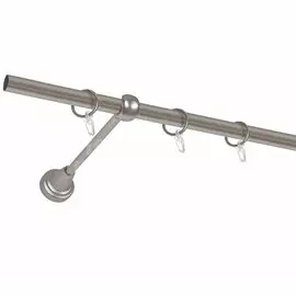 Карниз однорядный СМ-2901/160/1Р серебро, металл, 16 мм, 1.6 м