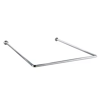 Карниз угловой, алюминий, 90х90х90 см, хром, РМС, РМС КУХ-90