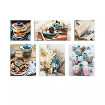 Картина комплект, ПВХ, 114х77 см, 6 модулей, S-0738