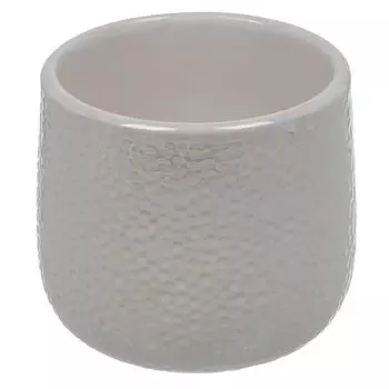 Кашпо керамика, 0.5 л, 10х9 см, белое, Сияние, Y4-8782